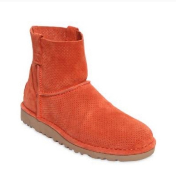 UGG Shoes - Uggs Boots Burnt Orange Perforated Unlined
